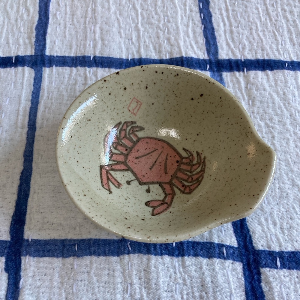Hand painted Ceramic Crab Bowl